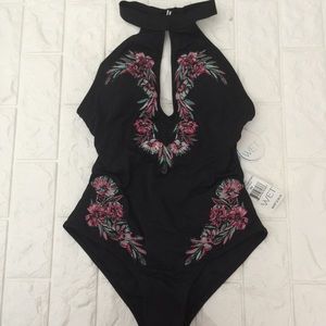 WET Sophia Collar Neck One Piece Swimsuit